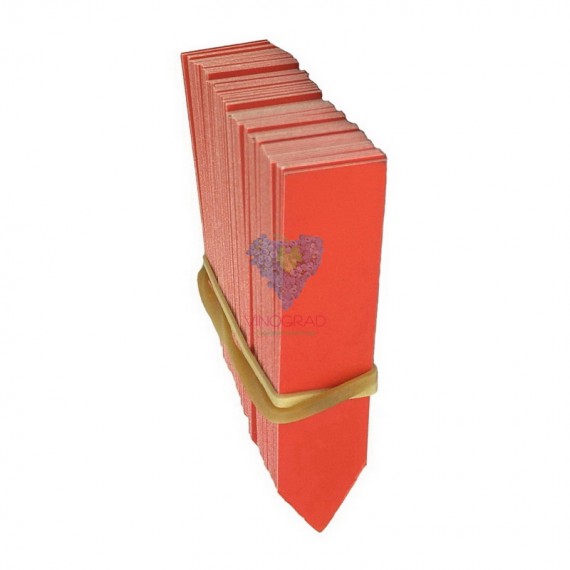 Этикетки-колышки для растений PET-R красные 1,6 х 10 см, 100 шт