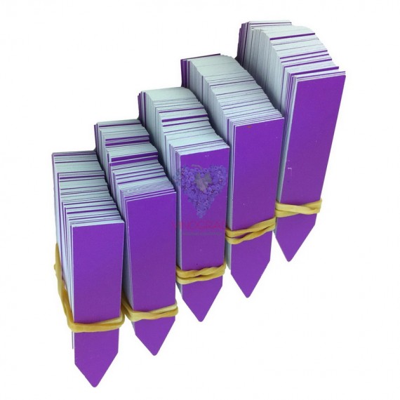 Этикетки-колышки для растений PET-R фиолетовые 1,6 х 10 см, 500 шт