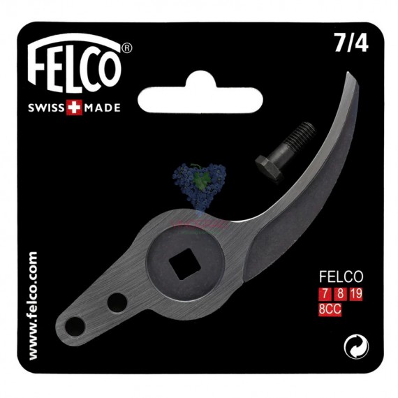 Лезо Felco 7/4 (опорне лезо з гвинтом для секаторів Felco 7, 8, 8CC, 19)