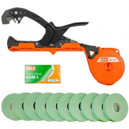 Степлер для підв'язки MAX Tapener HT-RS, скоби MAX 604E-L, стрічка 10 шт