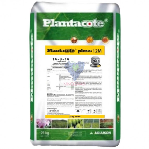 Удобрение минеральное Plantacote Pluss 12 M (14-9-15+2MgO+4S+ME) 25 кг