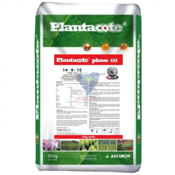 Добриво мінеральне Plantacote Pluss 4 M (14-9-15+2MgO+4S+ME) 25 кг
