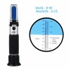 Рефрактометр для винограду і вина RHW-25/Brix-40ATC (0-40 % Brix, 0-25 % Vol) у пластиковому футлярі