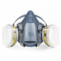 Респиратор полумаска 3M 7502 с фильтрами 3M 6057 ABE1, 3M 5911 P1, 3M 501 (7 в 1)