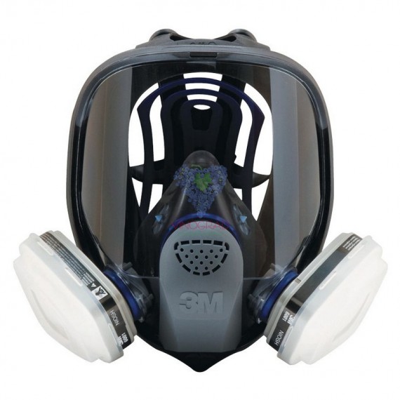 Респіратор повнолицева маска 3M FF-402 Ultimate FX з фільтрами 3M 6059 ABEK1, 3M 5911 P1, 3M 501 (7 в 1)